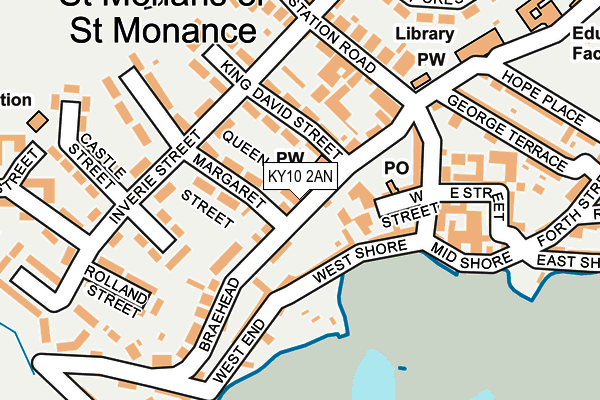 KY10 2AN map - OS OpenMap – Local (Ordnance Survey)