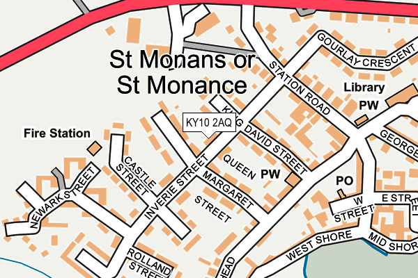 KY10 2AQ map - OS OpenMap – Local (Ordnance Survey)