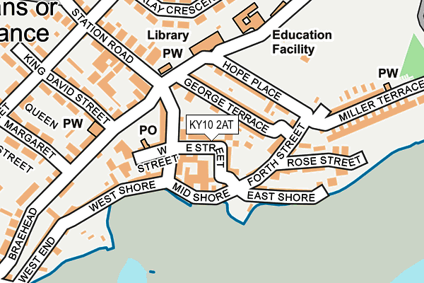 KY10 2AT map - OS OpenMap – Local (Ordnance Survey)