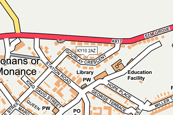 KY10 2AZ map - OS OpenMap – Local (Ordnance Survey)