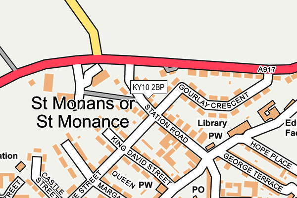 KY10 2BP map - OS OpenMap – Local (Ordnance Survey)