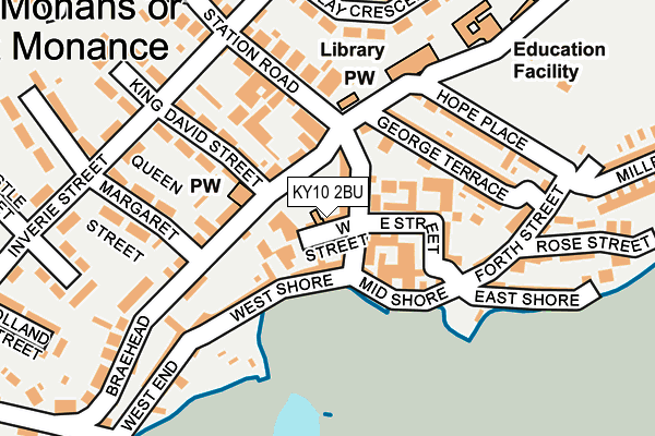 KY10 2BU map - OS OpenMap – Local (Ordnance Survey)