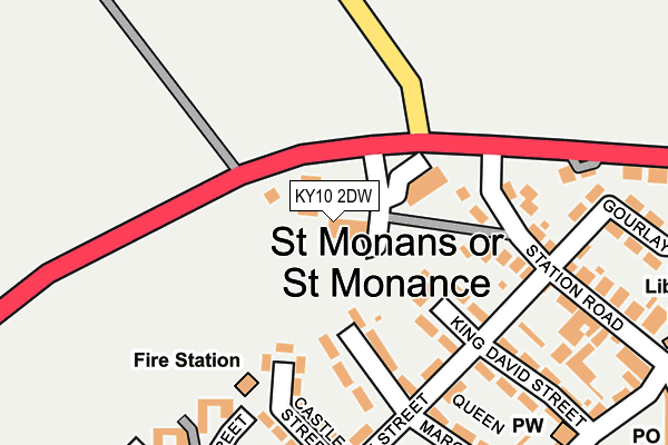 KY10 2DW map - OS OpenMap – Local (Ordnance Survey)