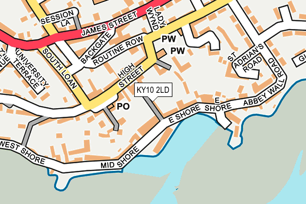 KY10 2LD map - OS OpenMap – Local (Ordnance Survey)