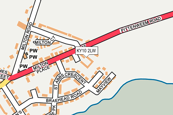 KY10 2LW map - OS OpenMap – Local (Ordnance Survey)