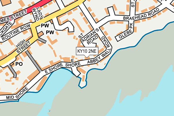 KY10 2NE map - OS OpenMap – Local (Ordnance Survey)