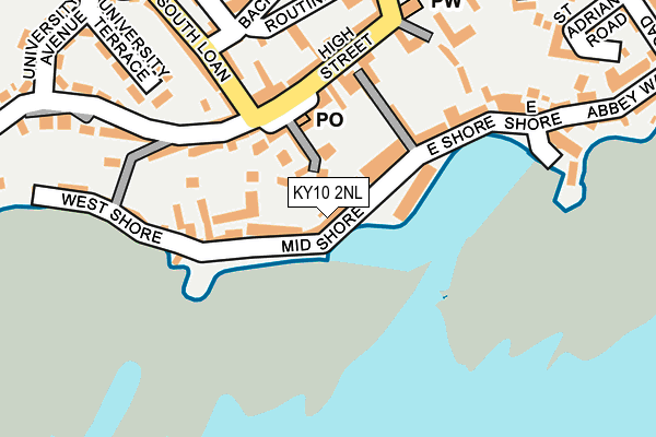 KY10 2NL map - OS OpenMap – Local (Ordnance Survey)