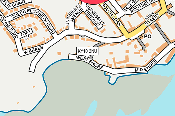 KY10 2NU map - OS OpenMap – Local (Ordnance Survey)