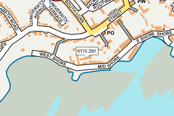 KY10 2NY map - OS OpenMap – Local (Ordnance Survey)