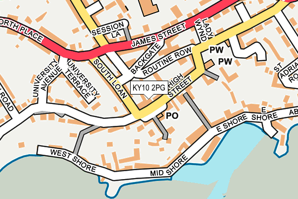 KY10 2PG map - OS OpenMap – Local (Ordnance Survey)
