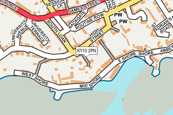 KY10 2PN map - OS OpenMap – Local (Ordnance Survey)
