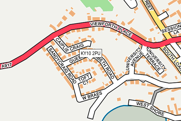 KY10 2PU map - OS OpenMap – Local (Ordnance Survey)