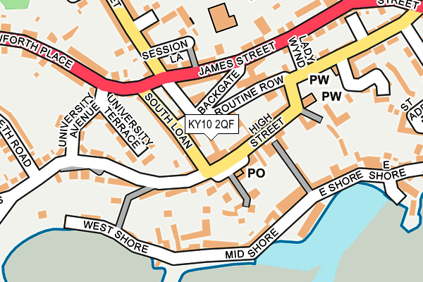 KY10 2QF map - OS OpenMap – Local (Ordnance Survey)
