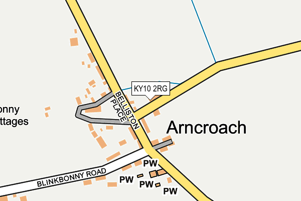 KY10 2RG map - OS OpenMap – Local (Ordnance Survey)