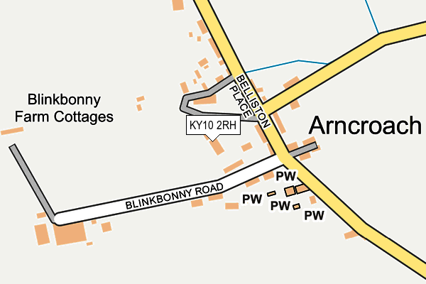 KY10 2RH map - OS OpenMap – Local (Ordnance Survey)