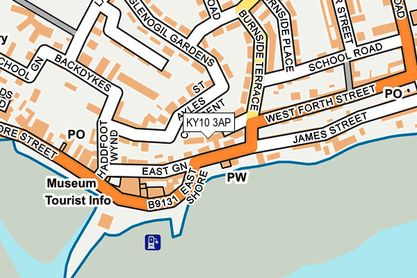 KY10 3AP map - OS OpenMap – Local (Ordnance Survey)
