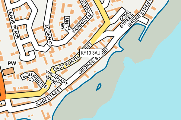 KY10 3AU map - OS OpenMap – Local (Ordnance Survey)