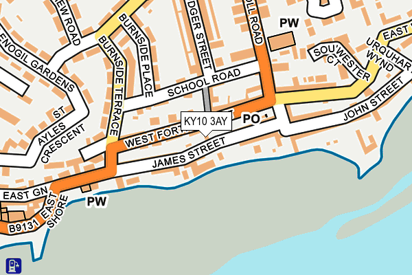 KY10 3AY map - OS OpenMap – Local (Ordnance Survey)