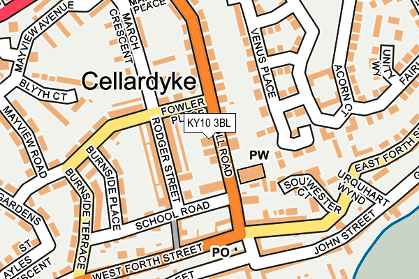 KY10 3BL map - OS OpenMap – Local (Ordnance Survey)