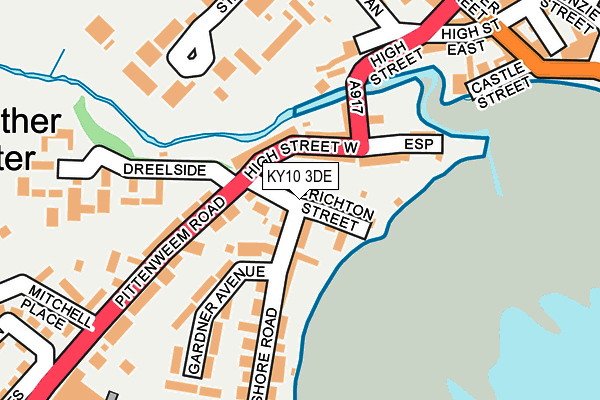 KY10 3DE map - OS OpenMap – Local (Ordnance Survey)