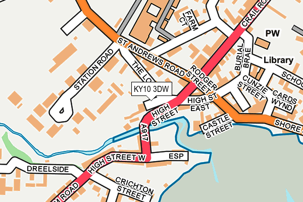 KY10 3DW map - OS OpenMap – Local (Ordnance Survey)