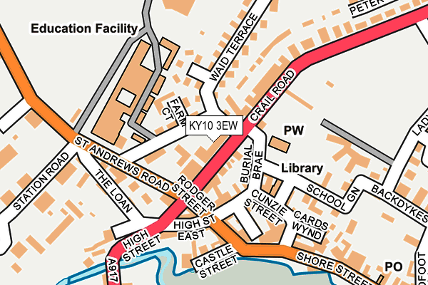 KY10 3EW map - OS OpenMap – Local (Ordnance Survey)
