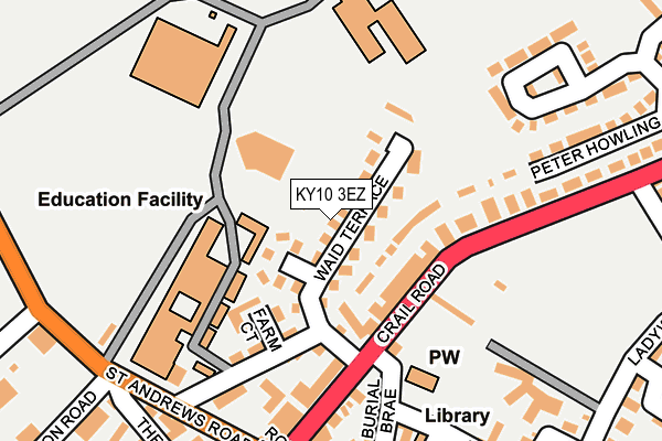 KY10 3EZ map - OS OpenMap – Local (Ordnance Survey)