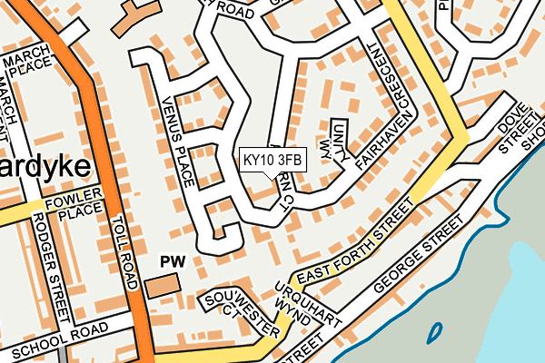 KY10 3FB map - OS OpenMap – Local (Ordnance Survey)