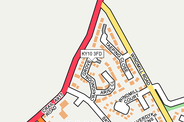 KY10 3FD map - OS OpenMap – Local (Ordnance Survey)