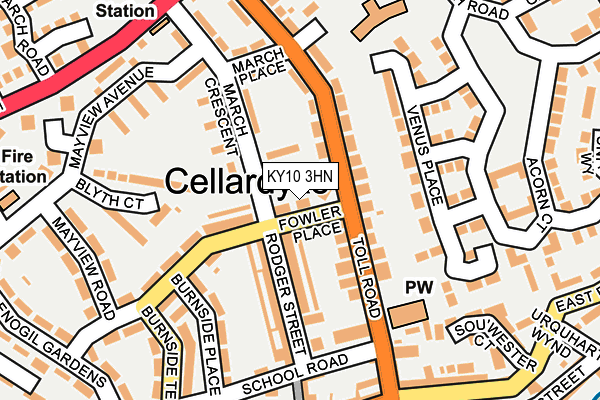 KY10 3HN map - OS OpenMap – Local (Ordnance Survey)