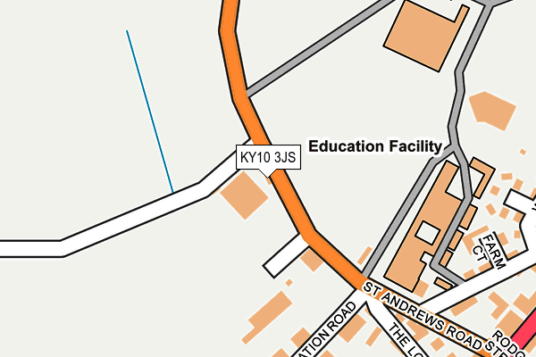 KY10 3JS map - OS OpenMap – Local (Ordnance Survey)