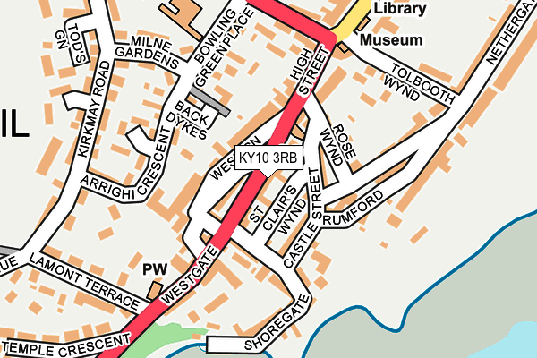 KY10 3RB map - OS OpenMap – Local (Ordnance Survey)