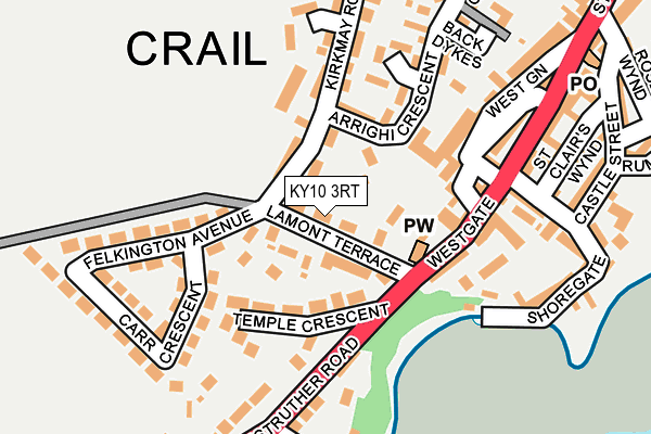 KY10 3RT map - OS OpenMap – Local (Ordnance Survey)