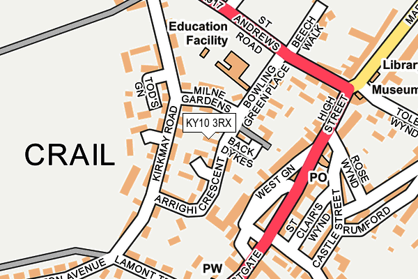 KY10 3RX map - OS OpenMap – Local (Ordnance Survey)