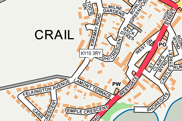 KY10 3RY map - OS OpenMap – Local (Ordnance Survey)
