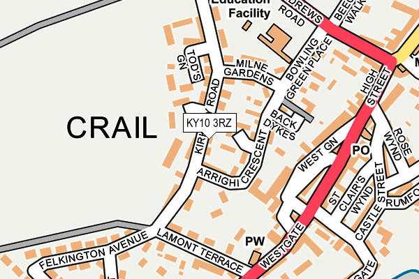 KY10 3RZ map - OS OpenMap – Local (Ordnance Survey)
