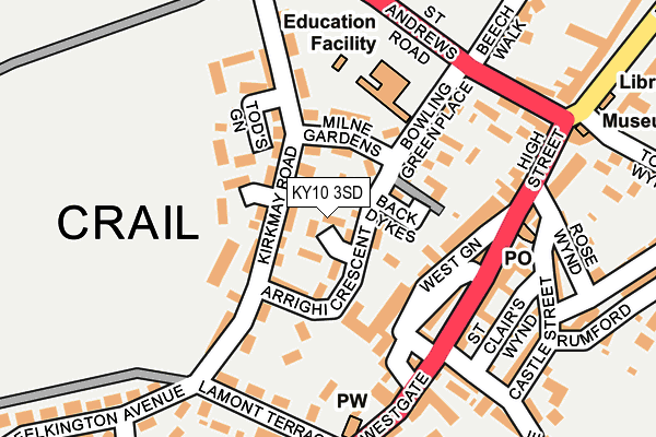 KY10 3SD map - OS OpenMap – Local (Ordnance Survey)