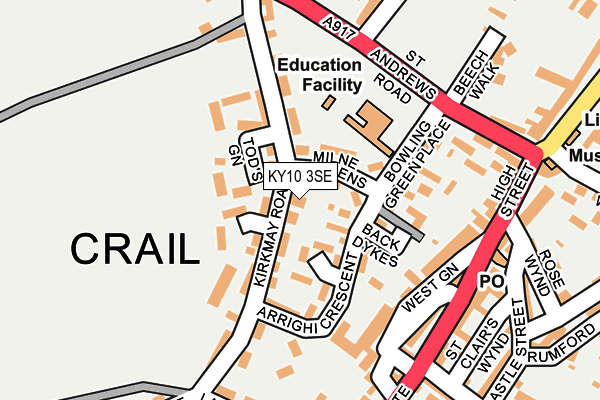 KY10 3SE map - OS OpenMap – Local (Ordnance Survey)