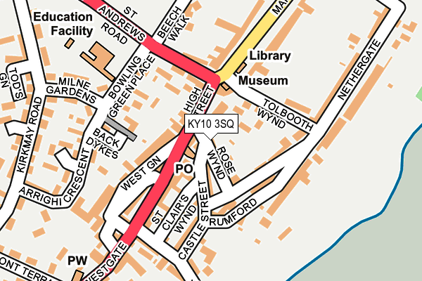 KY10 3SQ map - OS OpenMap – Local (Ordnance Survey)
