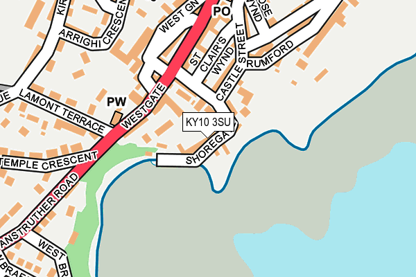 KY10 3SU map - OS OpenMap – Local (Ordnance Survey)