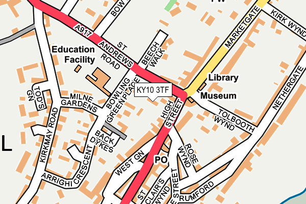 KY10 3TF map - OS OpenMap – Local (Ordnance Survey)