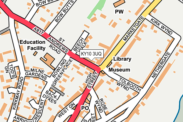 KY10 3UQ map - OS OpenMap – Local (Ordnance Survey)