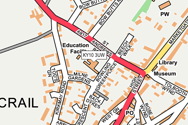 KY10 3UW map - OS OpenMap – Local (Ordnance Survey)