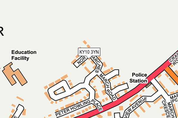 KY10 3YN map - OS OpenMap – Local (Ordnance Survey)
