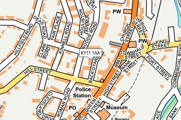 KY11 1AA map - OS OpenMap – Local (Ordnance Survey)