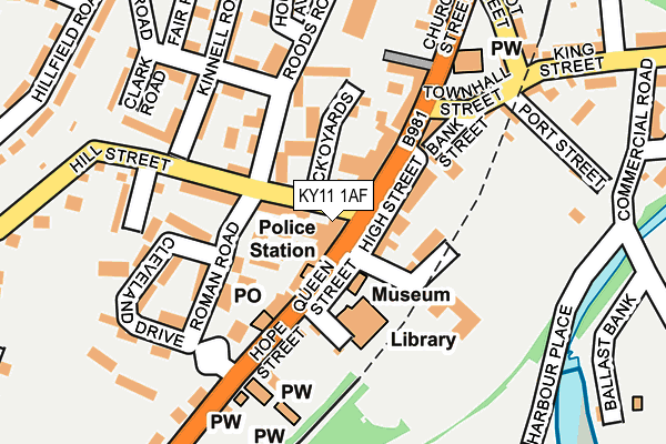 KY11 1AF map - OS OpenMap – Local (Ordnance Survey)