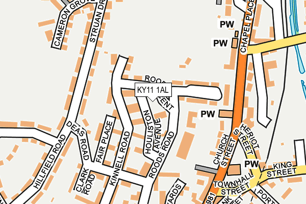 KY11 1AL map - OS OpenMap – Local (Ordnance Survey)