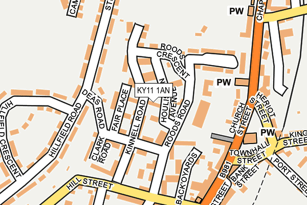 KY11 1AN map - OS OpenMap – Local (Ordnance Survey)