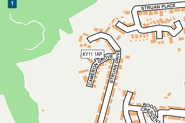 KY11 1AP map - OS OpenMap – Local (Ordnance Survey)