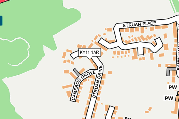 KY11 1AR map - OS OpenMap – Local (Ordnance Survey)